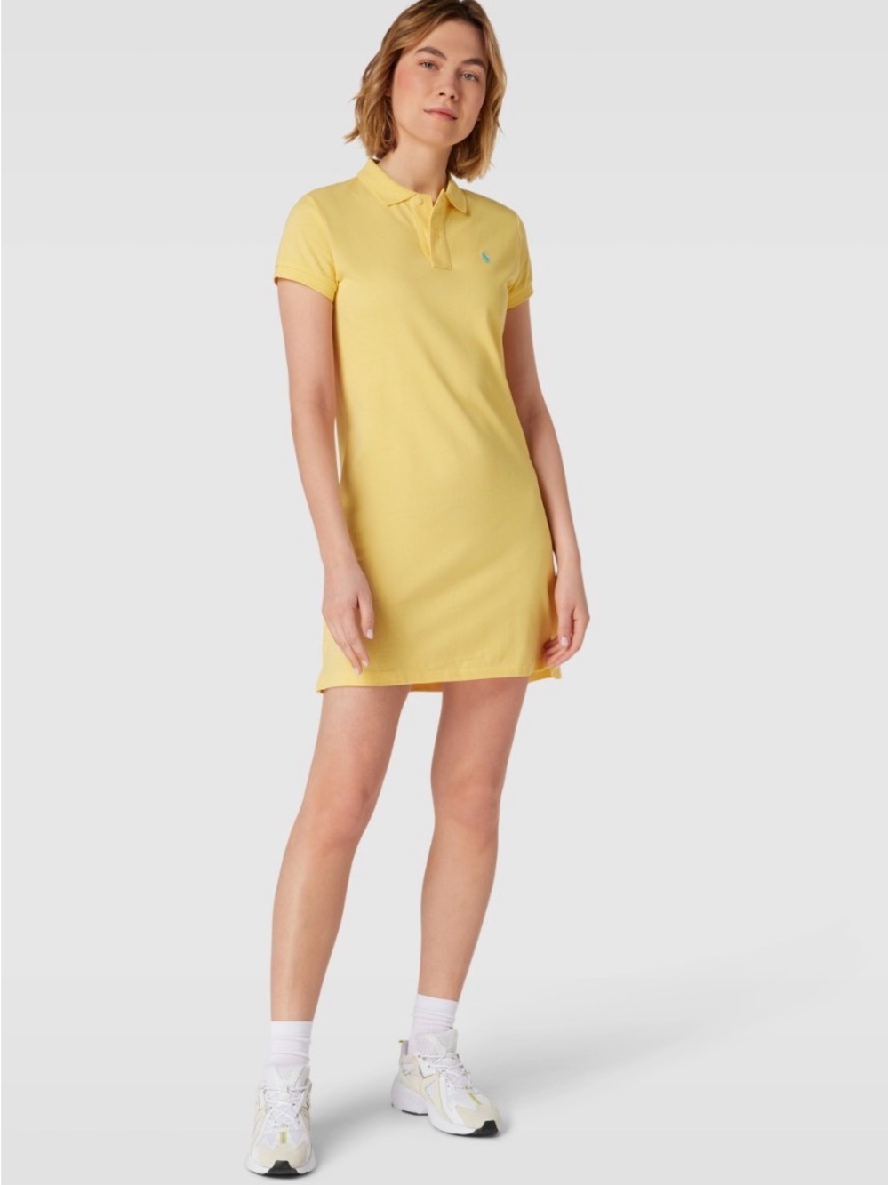 Ralph Lauren Lemon Yellow Polo Shirt with Teal Pony